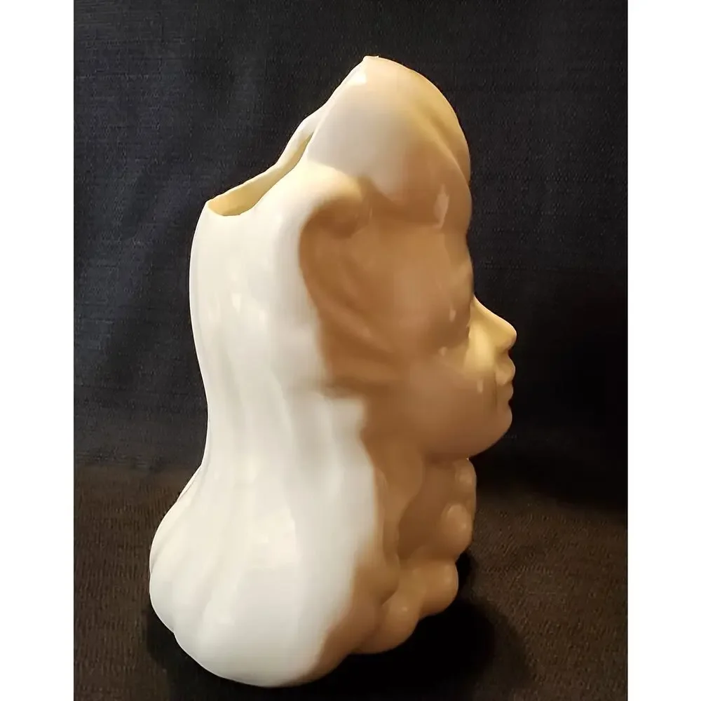 Vintage USA Pottery - Art Deco Glamor Woman Head Vase